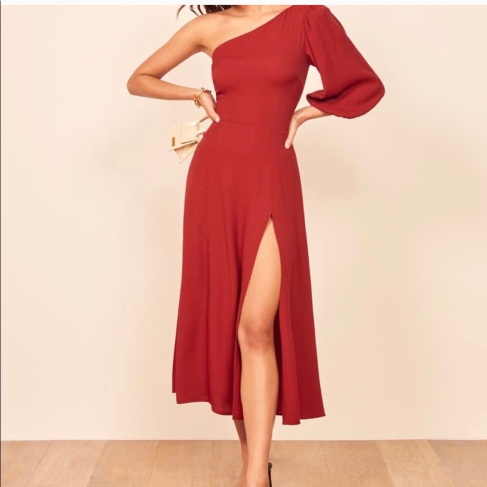 Reformation One Shoulder Dress
